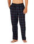 Amazon Essentials Men's Flannel Pyjama Trousers (Available in Big & Tall), Black Blue Plaid, M