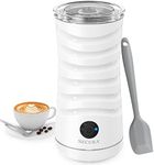 Secura Electric Milk Frother, Automatic Milk Steamer, 4-IN-1 Hot & Cold Foam Maker-8.4oz/240ml Milk Warmer for Latte, Cappuccinos, Macchiato with Silicone Spatula, Silent Operation & Shut-off