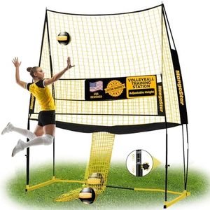 Mangostar Volleyball Training Equipment, Volleyball Net System with Freely Height-Adjustable for Backyard, Volleyball Practice Net for Serving Setting Spiking, Easy Setup for Indoor and Outdoor Use