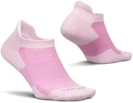 Feetures High Performance Max Cushion Ankle Sock - No Show Socks for Women & Men with Heel Tab - Strawberry Milk, S (1 Pair)