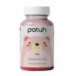 PATUH HEALTHCARE Iron Gummies for kids (4 years & above) Natural Pomegranate flavor 100% Vegetarian Formula, Kids Gummies To Prevent Fatigue And Boost Energy Supports Immune System (Pack of 1)
