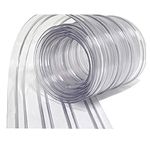 Resilia Plastic Vinyl Strip for DIY Dog or Cat Door - Doggie Door Replacement Strips, Doghouse or Kennel Door Flap, Pet Products and Supplies, Clear, 8'' x 8' (DIYDogDoor-8x8)