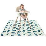 53'' Splat Mat Food Mat for Baby High Chair Floor Mat for High Chair Kid Mats for Floor Food Mat Splash Mat for Kids Washable Baby Floor Mat Splat Mat for High Chair Waterproof Mat Anti-Slip