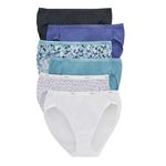 Hanes Women's Core Cotton High-Cut Panty- Assorted (Pack of 6),Assoretd Prints,8