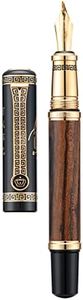 Lanxivi Cao Cao Cao Memorial Penna stilografica con pennino curvo, pennino piegato in legno, penna stilografica per calligrafia, calligrafia e scrittura a mano