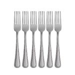 Oneida H081006BL20 Tress Mirror Everyday Dinner Forks, Set of 6