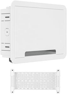 Legrand - OnQ Cable Management, Structured Media Enclosure, in-Wall Enclosure, TV Home Theater Box, Recessed Storage Box, Dual Purpose with 5 Inch Mounting Plate, 9 Inches, white (ENP0905-NA-V1)