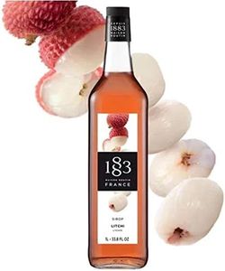 Maison Routin 1883 Lychee Syrup, Glass Bottle 1000 Milliliter