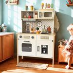 Wooden Play Kitchen for Kids with W