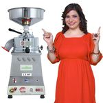 Jaisinghani Group 1.5 Hp Stainless Steel Stone Flour Mill | 10-12 Kg/Hour Grinding Capacity | Traditional Grinding at Home | Fresh Flour Atta Chakki Machine | Energy Saving