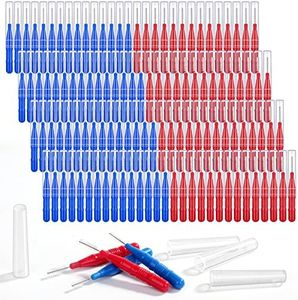 ROADPLUM 120Pcs Interdental Brushes 2 Sizes, 360° Bendable Soft Bristles Braces Brush Dental Brushes Between Teeth Gum Interdental Brushes for Gum Braces Oral Teeth Cleaning Tool