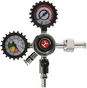 Kegco Premium Commercial Grade Double Gauge CO2 Draft Beer Regulator,Chrome, 1 Product