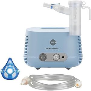 PARI COMPACT2 - Small Portable Nebuliser Machine for Adults and Kids 4+ - Clinic-Grade Compressor for COPD, Cold and Cough, Asthma, Congestion Relief, and Chronic Respiratory Treatments