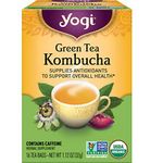 Yogi Tea Green Tea Kombucha (4 Pack) Contains Caffeine 64 Organic Green Tea Bags