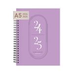 Rileys 2024-2025 18-Month Academic Weekly Planner - Academic Weekly & Monthly Agenda Planner, Flexible Cover, Notes Pages, Twin-Wire Binding (20 x 15 cm, Lilac)