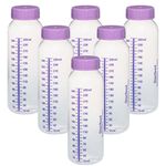 STERIFEED Disposable Breast Milk Bottles (6-Pack), Each Bottle (250 ml) in tamper evident bags | Hospital Quality with Locktight Caps, Baby Milk Bottle, Sterile Ready to use