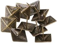 BQLZR Bronze Antique Square Upholstery Nails Tack Pyramid Studs Vintage Furniture 30 x 30mm Pack of 10