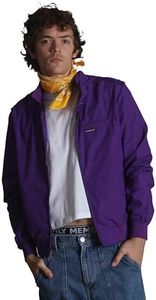 Members Only Original Iconic Racer Jacket for Men | Slim Fit | Lightweight Windbreaker | Versatile Style | Comfortable (Purple, 4X-Large)