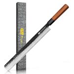 FINDKING Brisket Slicing Knife 12 Inch, Carving Knife for Meat, BBQ, Roasts, Turkey and Ham, High Carbon Steel Blade, African Rosewood Octagonal Handle, Dynasty Series