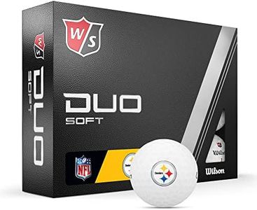 WILSON Staff 2023 Duo Soft NFL Golf Balls - 12 Balls, White, Pittsburgh Steelers