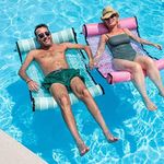 ACQUABOSS Water Hammock - Inflatable Swimming Pool & Beach Lounger, Lounge Chair Raft, Drifter, Saddle Float, Floating Bed & Floaties for Water, Summer Fun, Rest & Vacation - Green