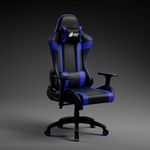 Green Soul Raptor 2.0 Racing Edition Ergonomic Gaming Chair with Premium PU Leather, Adjustable Neck & Lumbar Pillow,3D Adjustable Armrests & Heavy Duty Nylon Base (Black & Blue) Installation Provided