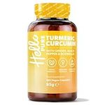 Turmeric Capsules High Strength 5000mg with Black Pepper, Ginger & Boswellia - 180 Vegan Turmeric Capsules with 50mg 95% Curcumin Extract (3 Month Supply) - Triple Strength Turmeric Supplements