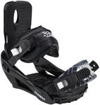 5th Element Stealth 3 Adult Snowboard Bindings for Men. Universal bindings disc and Hardware for Beginner to Intermediate Snowboard All-Mountain. (Black/White, Medium/Large)