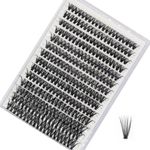 Bransfy False Eyelashes Clusters 280pcs DIY Eyelash Extension D Curl Long Individual Lashes Mixed Faux Mink Lash Clusters Extensions(40D-0.07D 12-18mm)