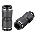 sourcing map Plastic Straight Union Push to Connect Tube Fitting 10mm OD Push Fit Lock 10pcs