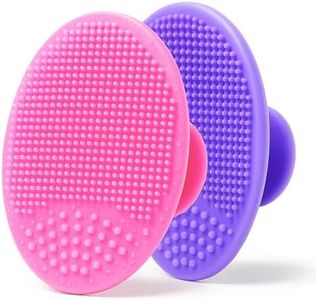 Plum Beauty Silicone Face Scrubber and Facial Cleansing Brush for Clear Skin, Multifunctional Face Washing Tool with Exfoliator Brushes and Cleanser Brush for Effective Exfoliating Scrub, Daily Care
