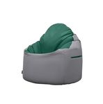 Loft 25 Adult Garden Bean Bag Chair | Indoor Outdoor Living Room Gaming Beanbag | Highback Water Resistant Soft Touch | Lightweight Ergonomic Design for Body Support | Durable & Comfortable (Green)