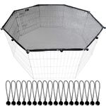 Universal Octagonal Dog Playpen Top Cover, Provide Shade and Security for Pets Outdoor and Indoor, Fits All 24" Wide 8 Panel Pet Exercise Pen (8x24 W Cover, Mesh)