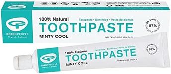 Green People Minty Cool Toothpaste 50ml | 100% Natural Mint Toothpaste for Adults | Certified Organic Dental Care | Fluoride free & SLS free | Toothpaste for Sensitive Gums | Vegan & Cruelty Free