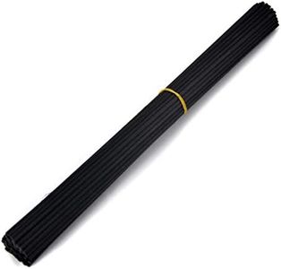 Ougual 50 Pieces Fiber Reed Diffuser Replacement Refill Sticks for Aroma Fragrance (Black, 10" x3mm)