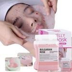 Jelly Mask Powder for Facials Skin Care, Natural Face Masks Keep skin hydrated, Jelly Gel Facial Mask powder Peel Off, Moisturizing, Brightening & Hydrating, 23 Fl OZ (Rose)