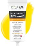 Blackhead Remover Mask, Glycolic, Turmeric Peel Off Face Masks by Procoal – Fights Blackheads, Pollutants & Free Radicals, Not Suitable for Sensitive Skin, 100% Recyclable Tube, Made in UK