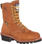 Georgia Men's G9382 Logger M Steel Toe Work Boot, Worn Saddle, 9.5 W US