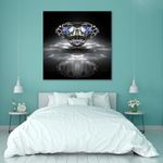 Pitaara Box Brilliant Diamond On Black Surface | Peel & Stick Vinyl Wall Sticker for Bedroom & Living Room | 24 x 24 inch (61 x 61 cms)