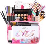 FantasyDay All-in-one Holiday Make up Gift Set | Makeup Kit for Women Full Kit Essential Starter Bundle Include Eyeshadow Palette Lipstick Blush Foundation Concealer Face Powder Mascara Lipgloss Brush