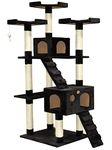 Go Pet Club F2083 72-Inch Cat Tree Condo Furniture, Black