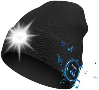 Fostex Beanie with Bluetooth Headphones,Hat with Bluetooth Speakers Built in,Bluetooth Beanie for Men,Bluetooth Beanie for Women,Music Hat and Built-in Speaker Mic, Gifts for Men Dad Mom Women Black