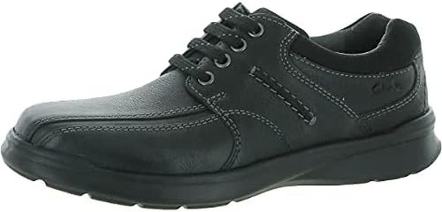 Clarks Men's Cotrell Walk Oxford, Black Oily Leather, 11 Wide