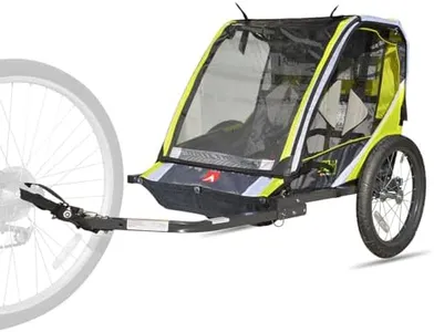 Allen Sports Deluxe Steel 2-Child Bicycle Trailer, Model T2, Color Green