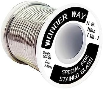 Sn60/Pb40 Tin Lead Solder Wire For Stained Glass/Copper Pipe Repairing/Artware 3.0mm Dia 183℃ Melting Point No Flux Welding Soldering Tin By Wonderway (16oz)