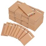 50 Boxes Mini Drawing Colored Pencils, 3.5 Inch 6 Colors Coloring Pencils Wooden Pre-Sharpened Log Pencils for Kids Classroom Painting Writing Supplies for Children Paint Class School