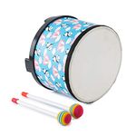 Musfunny Baby Drum for Kids, Floor Tom Drum 8 inch Percussion Music Instrument Kids Drum with 2 Mallets for Children Christmas Birthday Gift (Blue 8 inch)