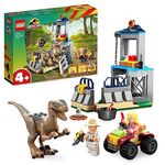 LEGO Jurassic Park Velociraptor Escape 76957 Building Toy Set (137 Pieces),Multicolor