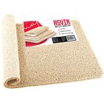 Asvin Soft Textured Anti Slip Bath & Shower Mat for Inside Shower & Wet Areas (40x60cm Beige) Phthalate Free Rubber Loofah Bathroom Mats for Slippery Surfaces Quick Dry Antibacterial & Mould Resistant