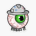 3pcs Cool Stickers Funny Eyeball IT Hard Hat Sticker, 2.5 inch - Hardhat Laborer Foreman Loading Wait Welding Welder Decal Oilfield Trash Hard Hat Sticker